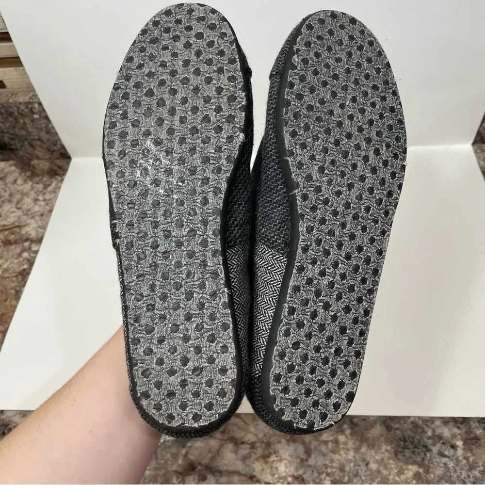 Toms Grey Mustache Movember Casual Loafers